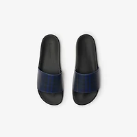 Check Slides in Midnight - Men, Technical | Burberry® Official