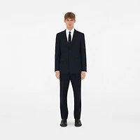 Wool Mohair Tailored Jacket in Navy - Men | Burberry® Official