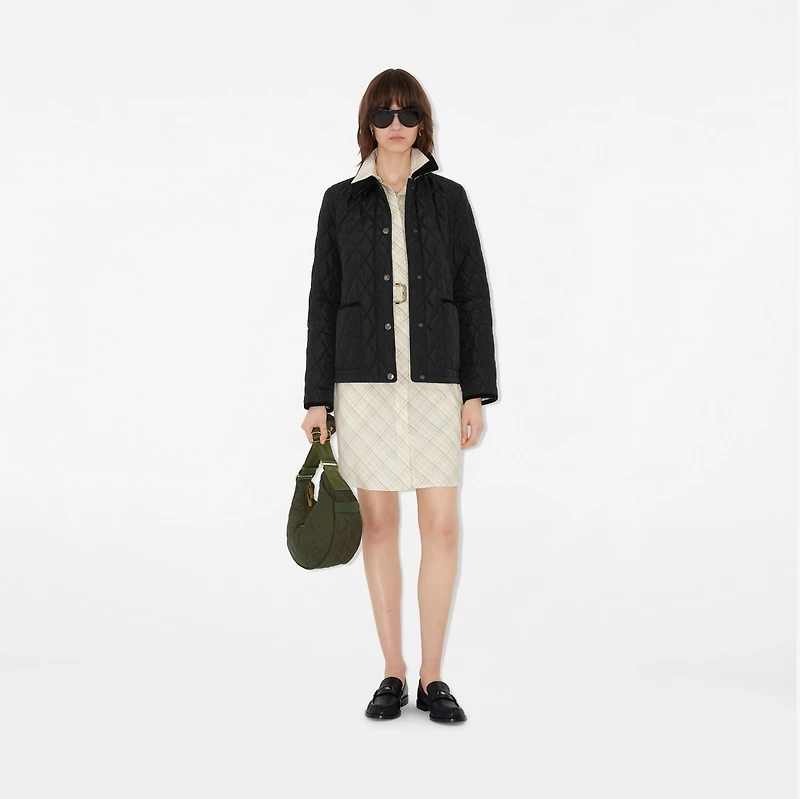 Quilted Nylon Jacket in Black/sand - Women | Burberry® Official
