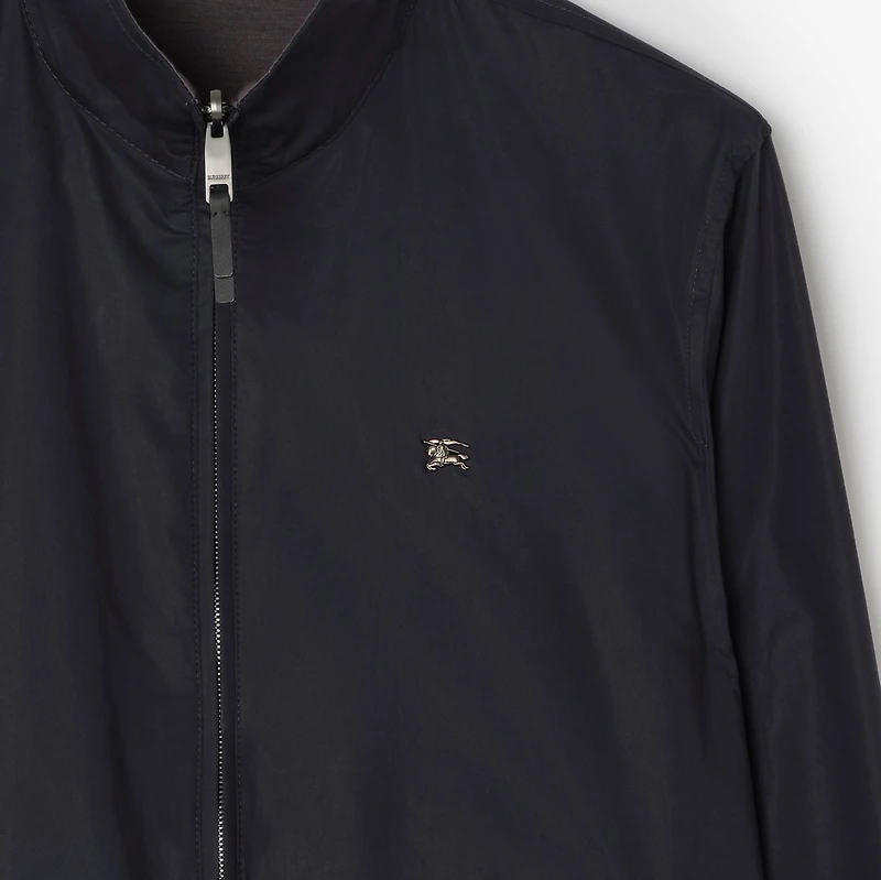 Reversible Cotton Harrington Jacket in Navy - Men | Burberry® Official