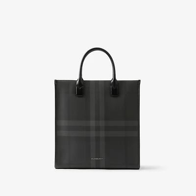 Slim Vertical Denny Tote in Charcoal - Men | Burberry® Official