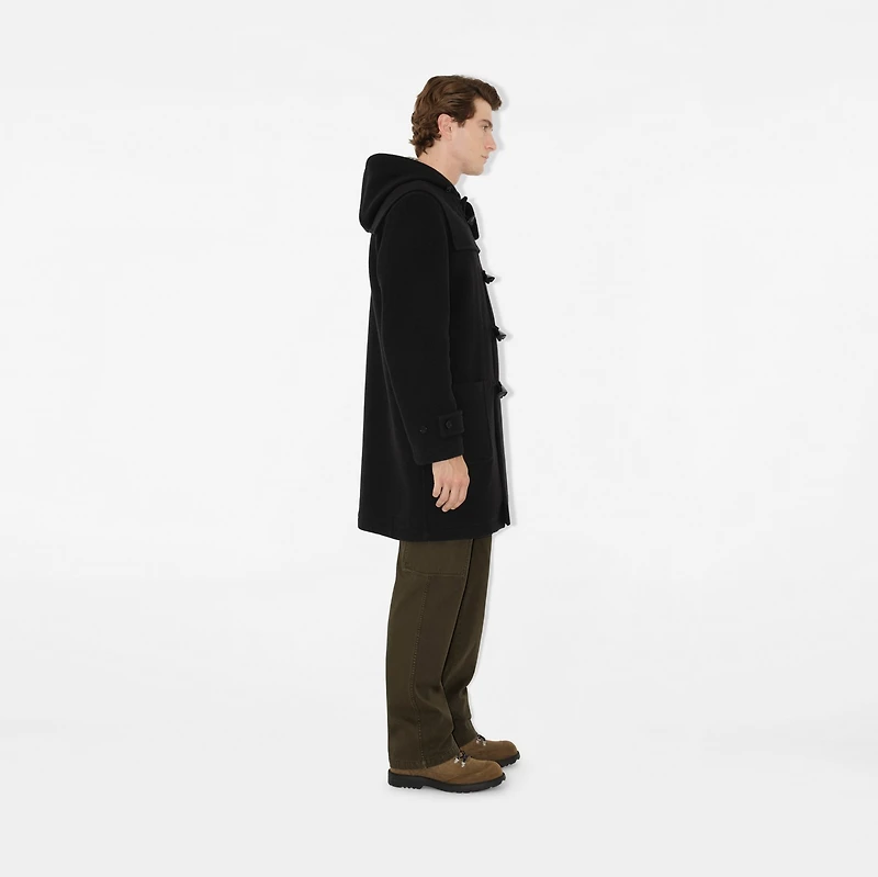 Wool Duffle Coat in Black - Men | Burberry® Official