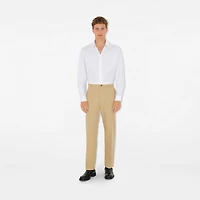 Cotton Trousers in Flax - Men | Burberry® Official