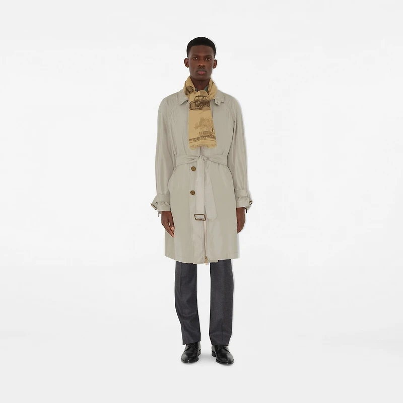 London Landmarks Wool Silk Scarf | Burberry® Official