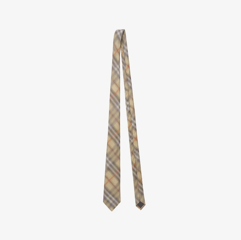 Check Silk Tie in Glade green - Men | Burberry® Official