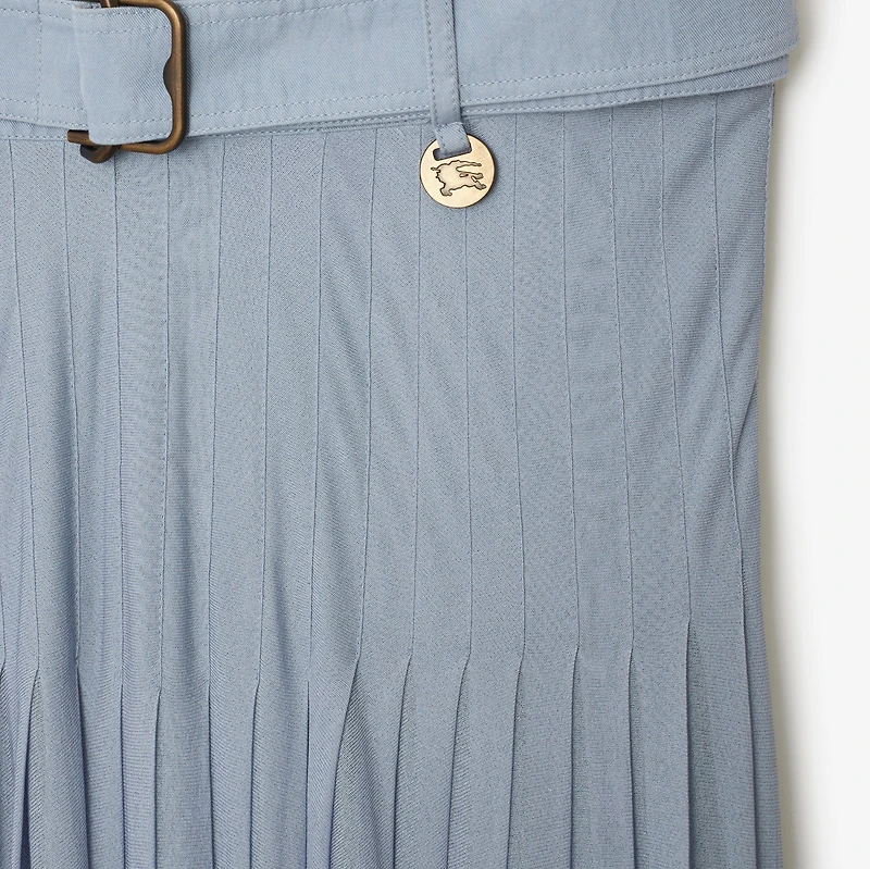 Pleated Crepe Jersey Maxi Skirt in Gale - Women | Burberry® Official