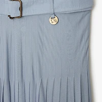 Pleated Crepe Jersey Maxi Skirt in Gale - Women | Burberry® Official