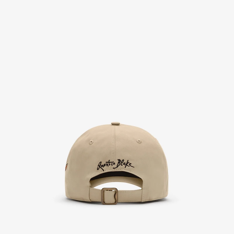Feather Embroidered Cotton Baseball Cap in Saltmarsh beige - Men | Burberry® Official