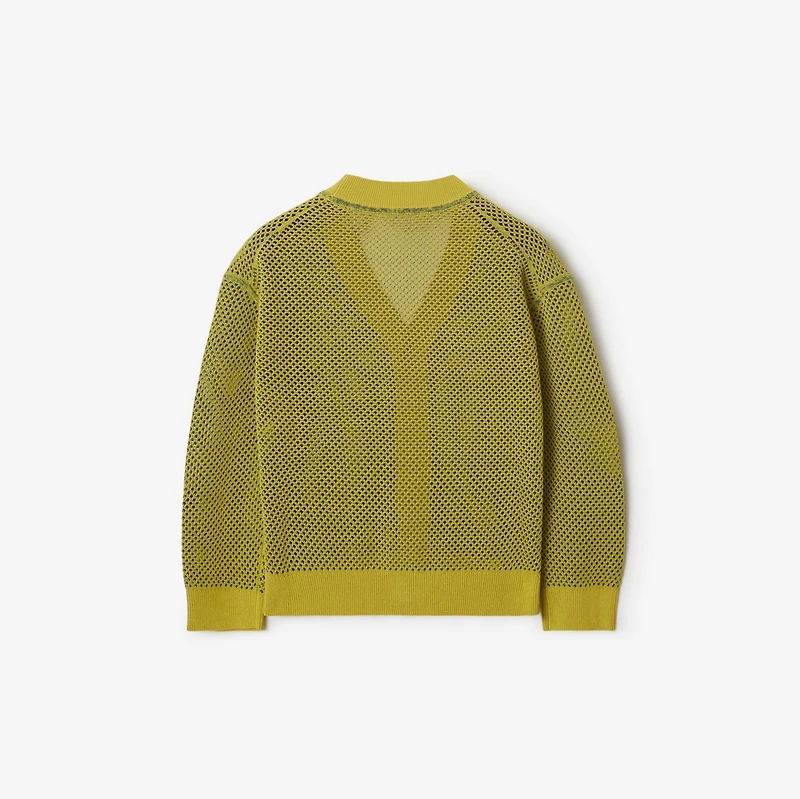 Cotton Nylon Mesh Cardigan in Spring | Burberry® Official