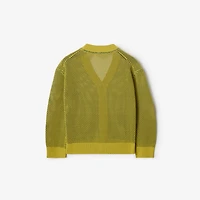 Cotton Nylon Mesh Cardigan in Spring | Burberry® Official