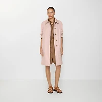 Mid-length Tropical Gabardine Camden Car Coat in Pale sugar pink - Women | Burberry® Official