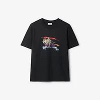 Crystal EKD Cotton T-shirt in Black - Women | Burberry® Official
