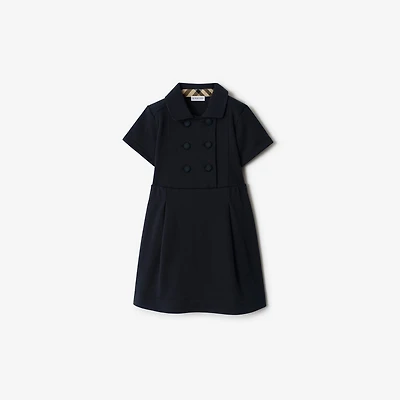 Cotton Trench Dress in Navy | Burberry® Official