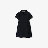 Cotton Trench Dress in Navy | Burberry® Official