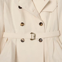 Cotton Isabella Trench Jacket in Linen beige - Women | Burberry® Official