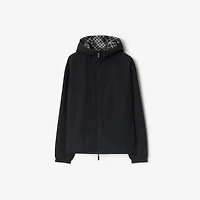 Reversible Check Hooded Jacket in Black - Men | Burberry® Official