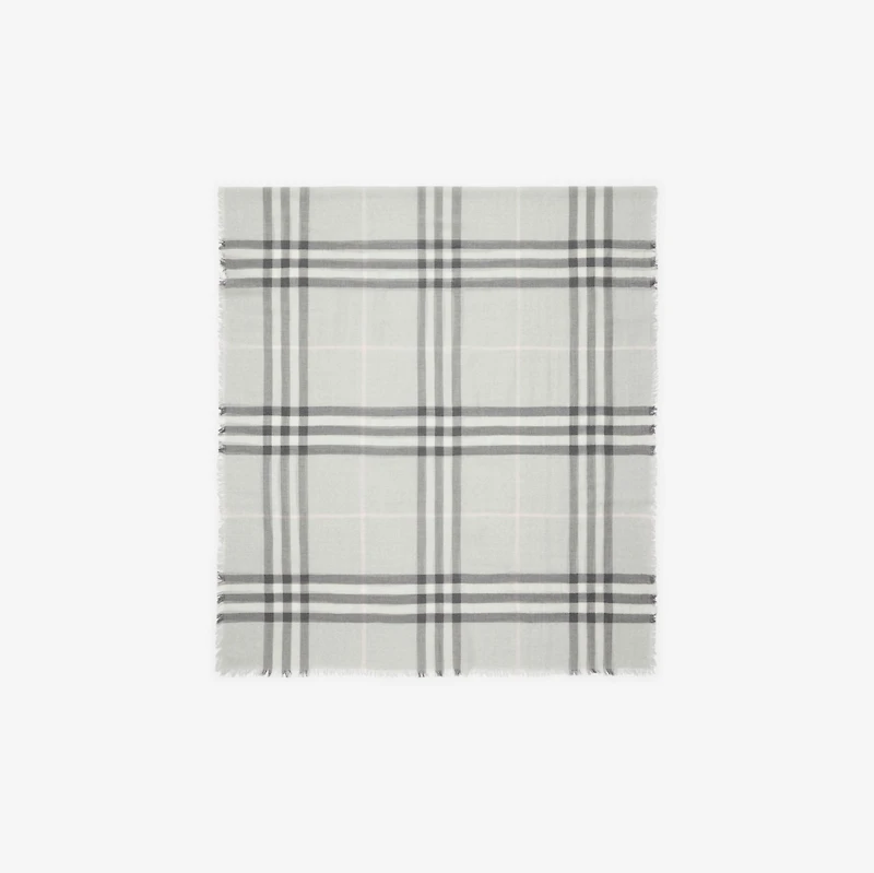 Wide Check Wool Scarf in Mitten | Burberry® Official