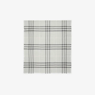 Wide Check Wool Scarf in Mitten | Burberry® Official