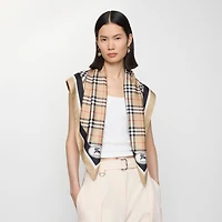 Check Silk Scarf in Sand | Burberry® Official