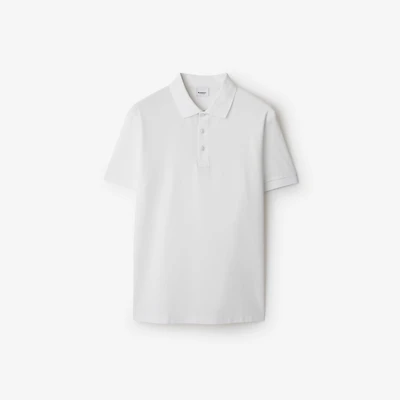 Cotton Polo Shirt in White - Men | Burberry® Official