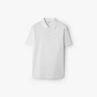 Cotton Polo Shirt in White - Men | Burberry® Official