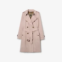 Mid-length Tropical Gabardine Kensington Trench Coat in Pale sugar pink - Women | Burberry® Official