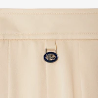 Pleated Silk Skirt in Pelican - Women | Burberry® Official