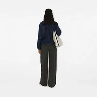 Satin Hooded Trench Jacket in Navy - Women, Nylon | Burberry® Official