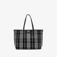 Medium Reversible Bloomsbury Tote​ in Black/calico beige - Women | Burberry® Official