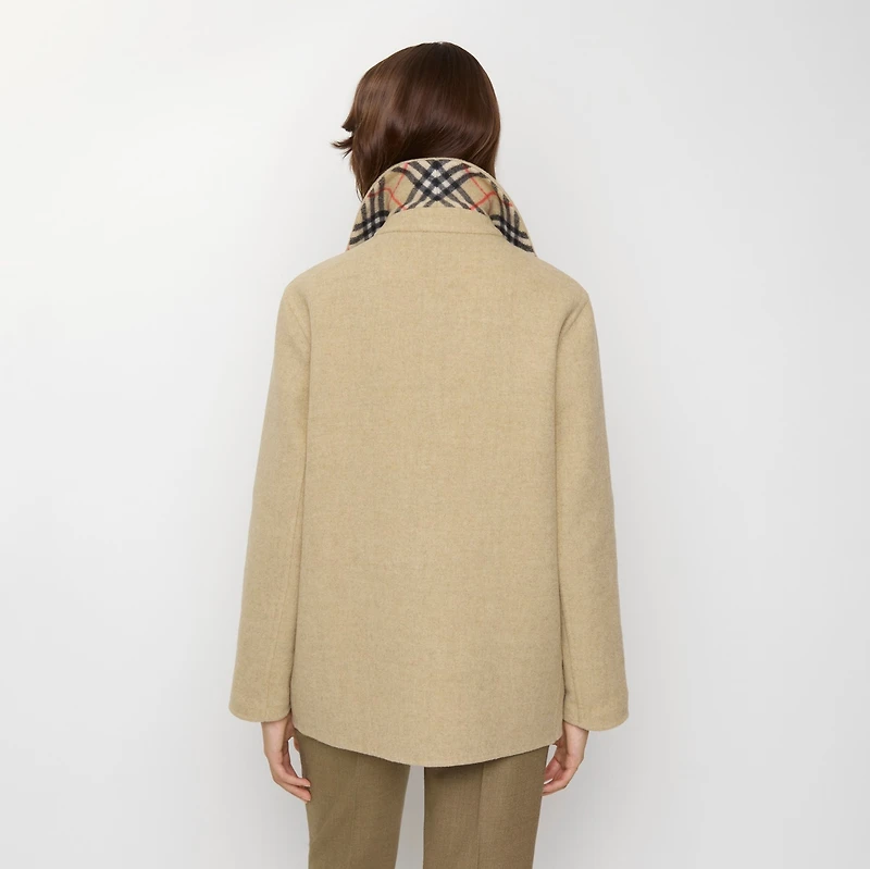 Wool Overshirt in Sand - Women | Burberry® Official