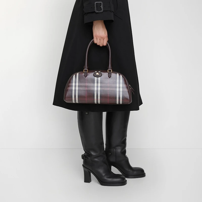 Medium Highlands Bowling Bag​ in Mahogany red - Women | Burberry® Official