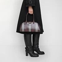 Medium Highlands Bowling Bag​ in Mahogany red - Women | Burberry® Official