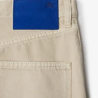 Regular Fit Jeans in Oat - Women, Cotton | Burberry® Official