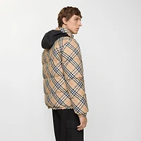Reversible Check Puffer Jacket in Sand - Men | Burberry® Official