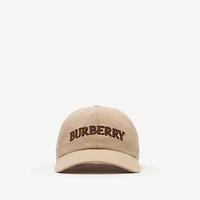 Logo Gabardine Baseball Cap in Flax beige - Men | Burberry® Official