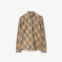 Relaxed Fit Check Cotton Flannel Shirt in Sand beige - Men | Burberry® Official