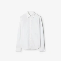 Regular Fit Cotton Poplin Formal Shirt in White - Women | Burberry® Official
