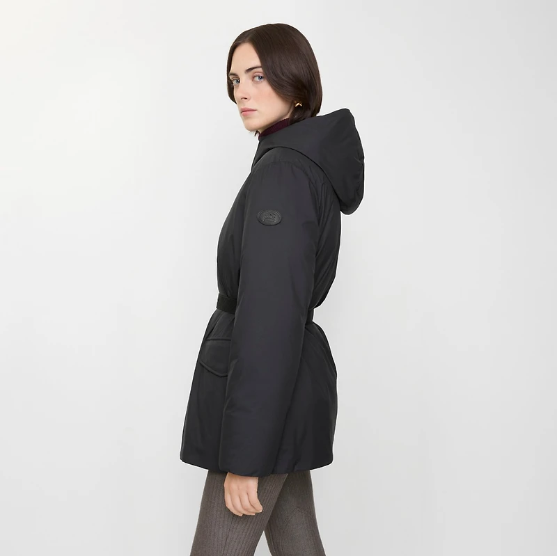 Short Hooded Nylon Coat in Black - Women | Burberry® Official