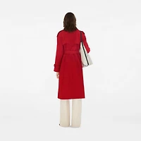 Long Castleford Trench Coat in Currant - Women, Cotton | Burberry® Official