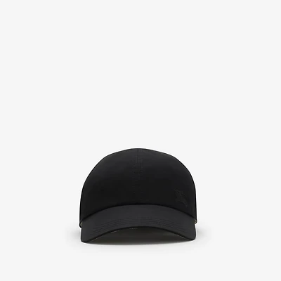 Gabardine Baseball Cap in Black/sand