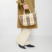 Mini Reversible Bloomsbury Tote​ in Soap beige/light beige - Women | Burberry® Official
