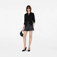 Check Suede Trinket Pumps in Black - Women, Leather | Burberry® Official