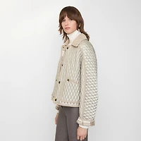 Cropped Quilted Nylon Floriston Jacket in Wisp grey - Women | Burberry® Official