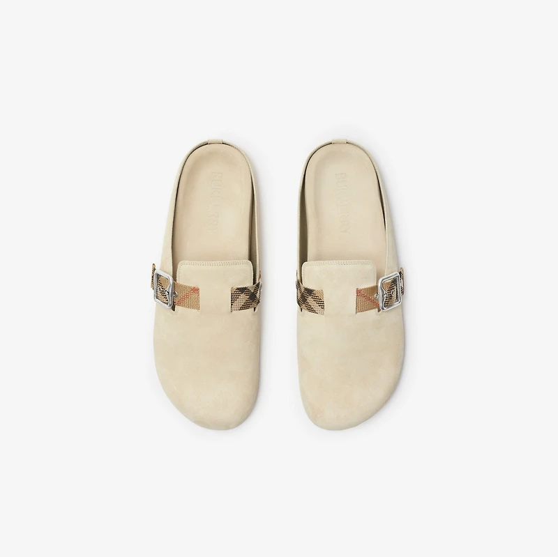Suede Urchin Clogs in Bake - Men | Burberry® Official
