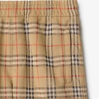 Check Jersey Shorts in Sand - Men | Burberry® Official