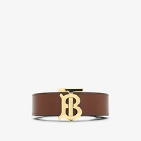 Leather Reversible TB Belt in Black/tan/gold - Women | Burberry® Official