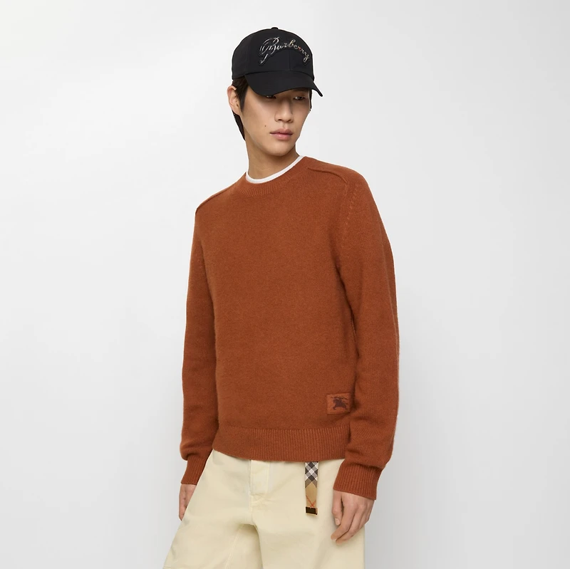 Cashmere Sweater in Ginger orange - Men | Burberry® Official