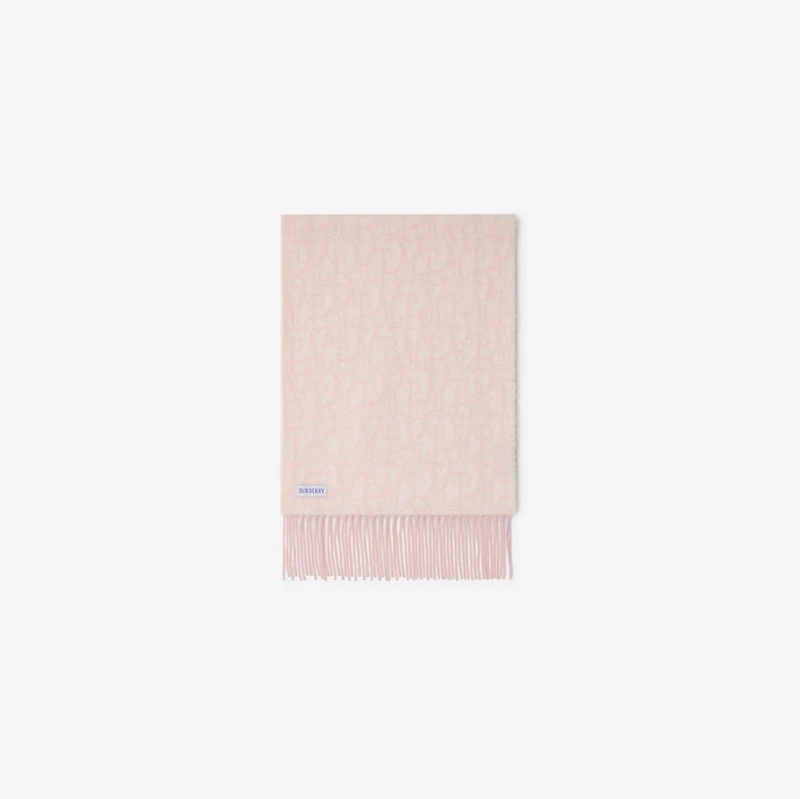 B Charm Cashmere Scarf in Peony pink | Burberry® Official