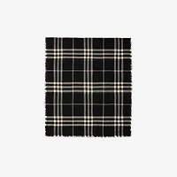 Wide Check Wool Scarf in Black/calico | Burberry® Official