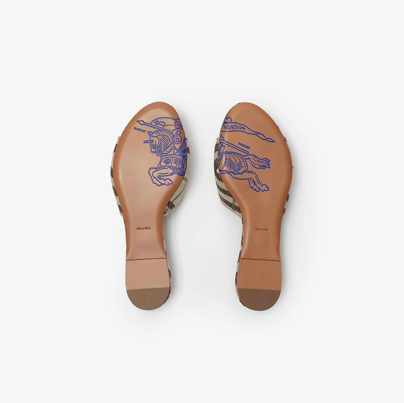 Check Sloane Slides​ in Light beige - Women | Burberry® Official